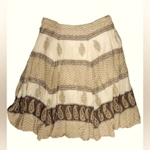 Heart Moon Star paisley cotton skirt, size 12